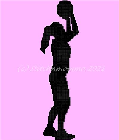 click here to view larger image of Female Basketball Player Silhouette 1 (chart)