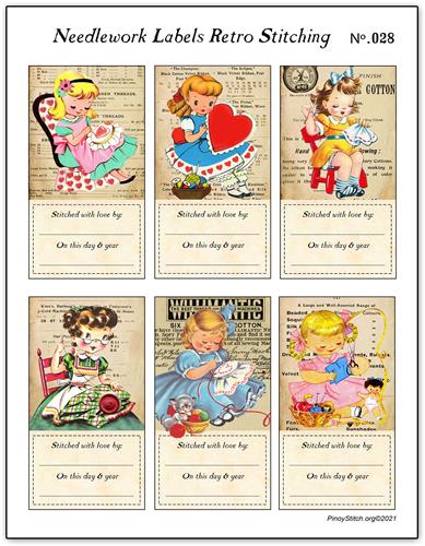 click here to view larger image of Needlework Labels Retro Stitching No 028 (accessory)