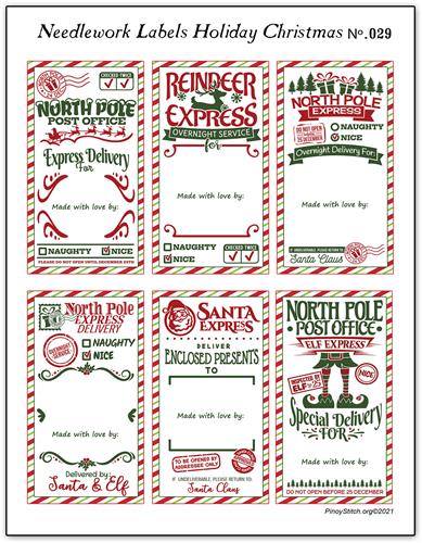 click here to view larger image of Needlework Labels Holiday Christmas No 029 (accessory)