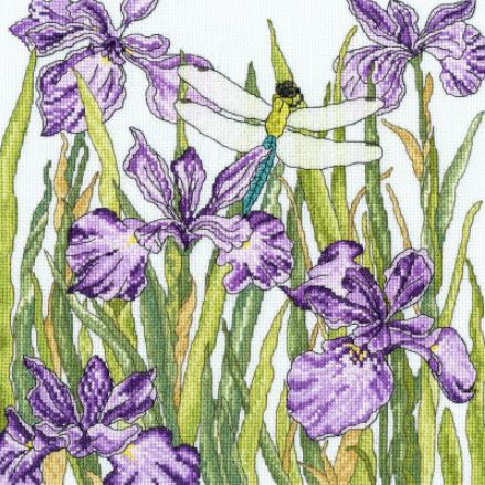 click here to view larger image of Iris Garden (counted cross stitch kit)
