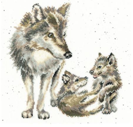 click here to view larger image of Wolf Pack (counted cross stitch kit)