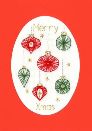 click here to view larger image of Christmas Baubles (counted cross stitch kit)