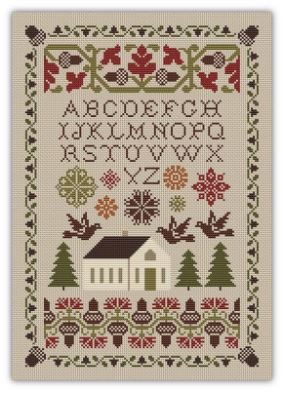 click here to view larger image of Acorn Alphabet Sampler (chart)
