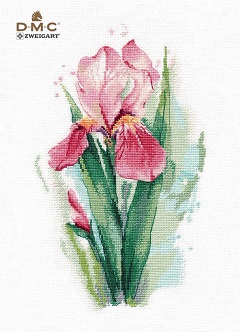 click here to view larger image of Pink Iris (counted cross stitch kit)