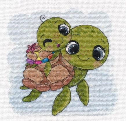 click here to view larger image of Funny Turtles (counted cross stitch kit)