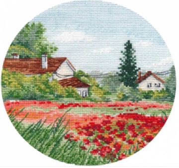 click here to view larger image of Thumbnail - Poppies (counted cross stitch kit)
