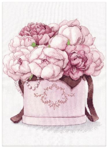 click here to view larger image of Gentle Peonies (counted cross stitch kit)