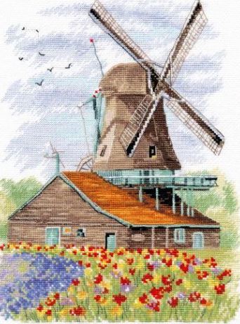 click here to view larger image of Windmill - Holland (counted cross stitch kit)