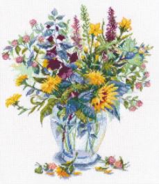 click here to view larger image of Bouget with Dandelions (counted cross stitch kit)