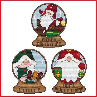 click here to view larger image of Christmas Snow Globes - Set 2 (chart)