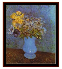 click here to view larger image of Blue Vase with Flowers - Van Gogh (chart)