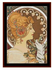 click here to view larger image of Feather, The (detail) - Mucha (chart)
