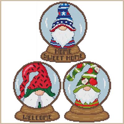 click here to view larger image of Monthly Gnome Snow Globes - July August September (chart)