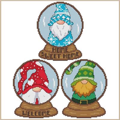 click here to view larger image of Monthly Gnome Snow Globes - January February March (chart)