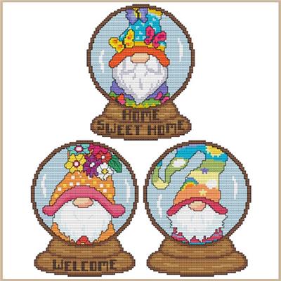click here to view larger image of Monthly Gnome Snow Globes - April May June (chart)