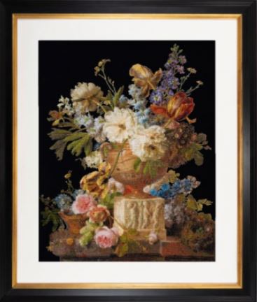 click here to view larger image of Flower Still Life with an Alabaster Vase (counted cross stitch kit)