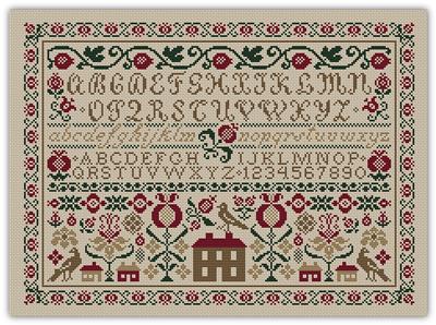 click here to view larger image of Pomegranate Alphabet Sampler (chart)