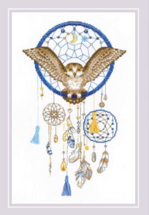 click here to view larger image of Owl Dreams (counted cross stitch kit)