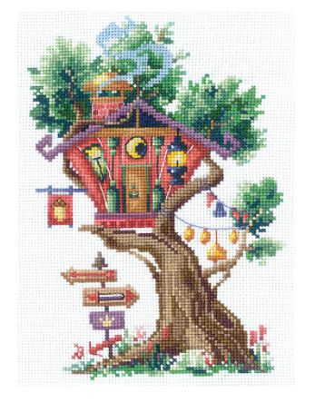 click here to view larger image of Houses in the Trees - Guest (counted cross stitch kit)