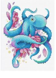 click here to view larger image of Octopus (counted cross stitch kit)