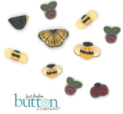 click here to view larger image of Bees Buzzing Button Pack - JAB7349.G (button pack)