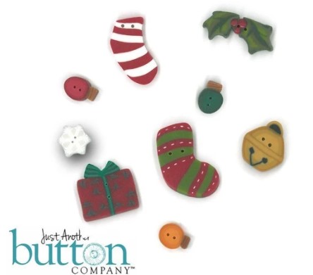 click here to view larger image of Be Merry Button Pack JAB8090.G (button pack)