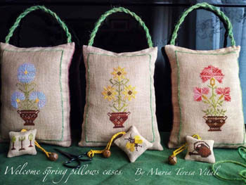 click here to view larger image of Welcome Spring Pillows (chart)