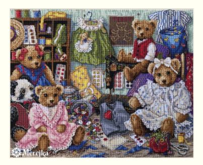click here to view larger image of Teddy Bear Wear (counted cross stitch kit)