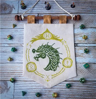 click here to view larger image of Runic Tribal Dragons Green Dragon (chart)