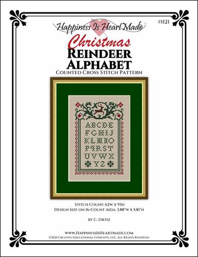 click here to view larger image of Christmas Reindeer Alphabet (chart)