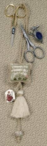 click here to view larger image of Z Sampler Scissors Fob (counted cross stitch kit)