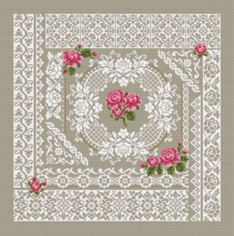 click here to view larger image of Roses and Lace (chart)