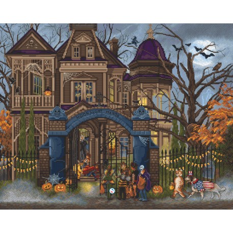 click here to view larger image of Moonlight Manor (counted cross stitch kit)
