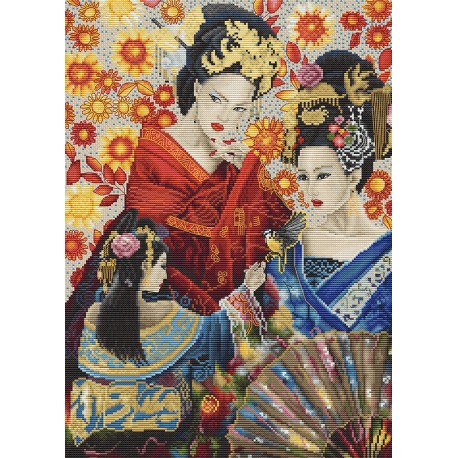 click here to view larger image of Geisha Song (counted cross stitch kit)