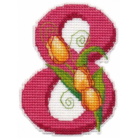 click here to view larger image of Magnet - March 8 (counted cross stitch kit)