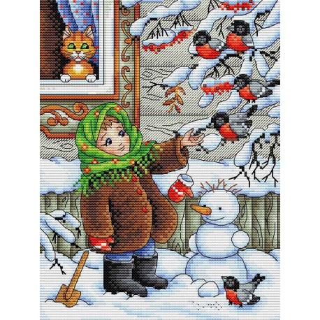 click here to view larger image of Winter Walk (counted cross stitch kit)