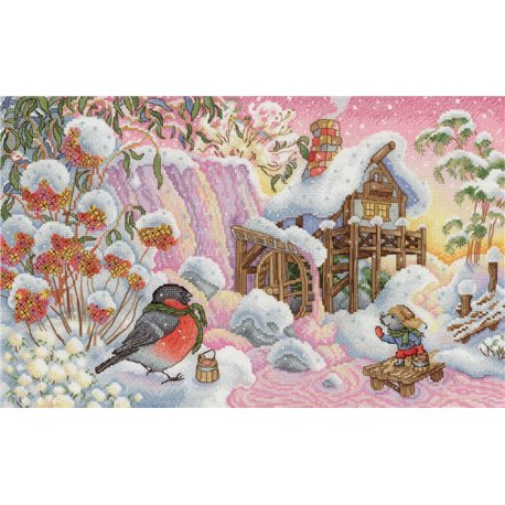 click here to view larger image of Winter Windmill (counted cross stitch kit)