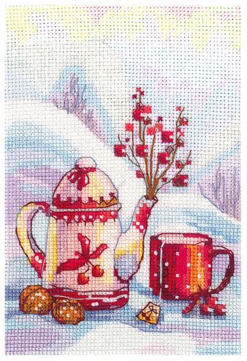 click here to view larger image of Berry Tea   (counted cross stitch kit)