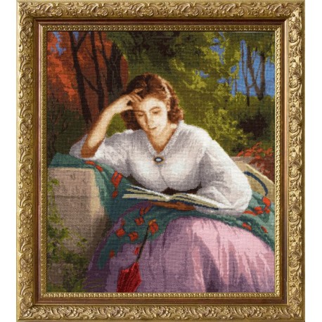 click here to view larger image of Reading Portrait of  Artists Wife (counted cross stitch kit)
