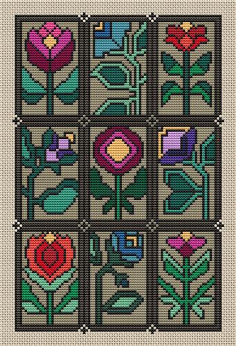 click here to view larger image of Floral Glass (chart)