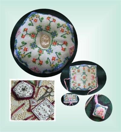 click here to view larger image of Mothers Day Biscornu and Accessories Set - XS603 (chart)