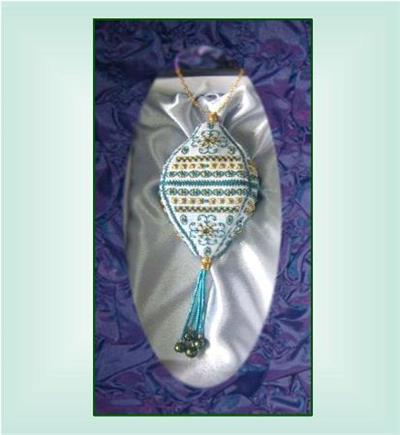 click here to view larger image of Royal Teal Heirloom Ornament - MX600 (chart)