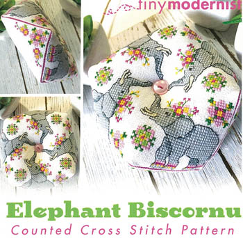 click here to view larger image of Elephant Biscornu - January (chart)