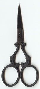 click here to view larger image of Fleur Embroidery Scissors Matte Black 3.5" (accessory)