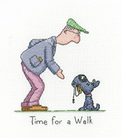 click here to view larger image of Time for a Walk - Golden Years (counted cross stitch kit)