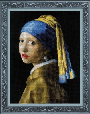click here to view larger image of Girl with a Pearl Earring (counted cross stitch kit)