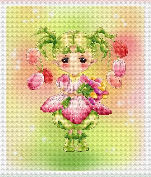 click here to view larger image of Spring Tulip Sprite - Mitzi Sato-Wiuff (chart)