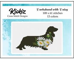 click here to view larger image of Dachshund with Daisy  (chart)