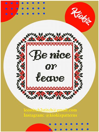 click here to view larger image of Be Nice or Leave (chart)