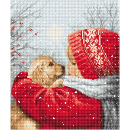 click here to view larger image of Christmas Hugs (counted cross stitch kit)